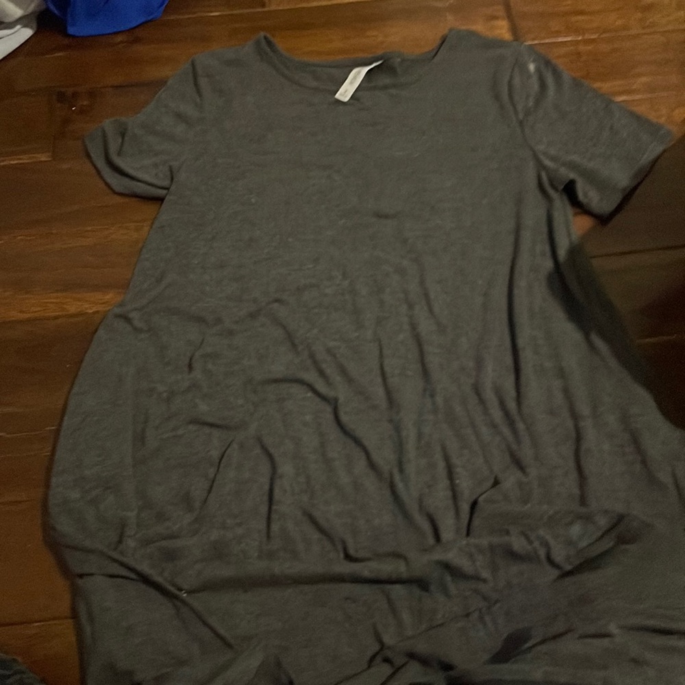 plain grey dress with pockets